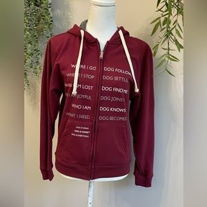 NWT Codependent Hoodie Zip Jacket Size Small By Fog Is Good Brand